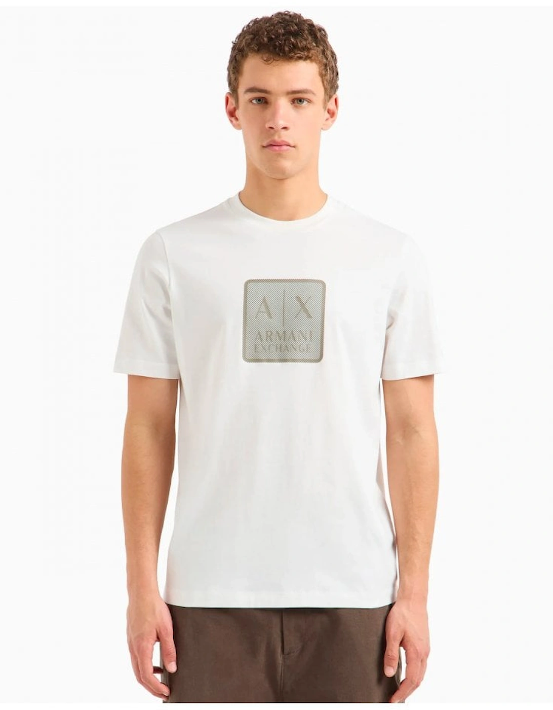 Regular Fit Cotton T-shirt With Maxi ASV Logo Patch Off White