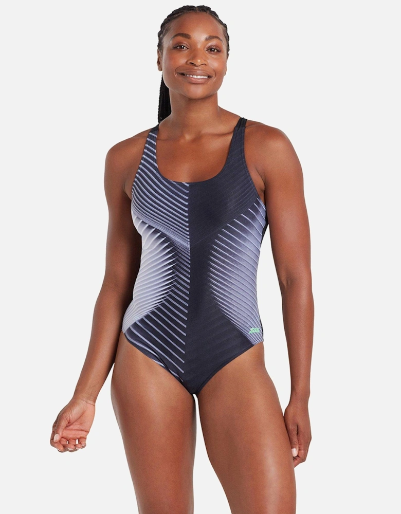 Ecolast+ Spinal Actionback Swimsuit-black/silver