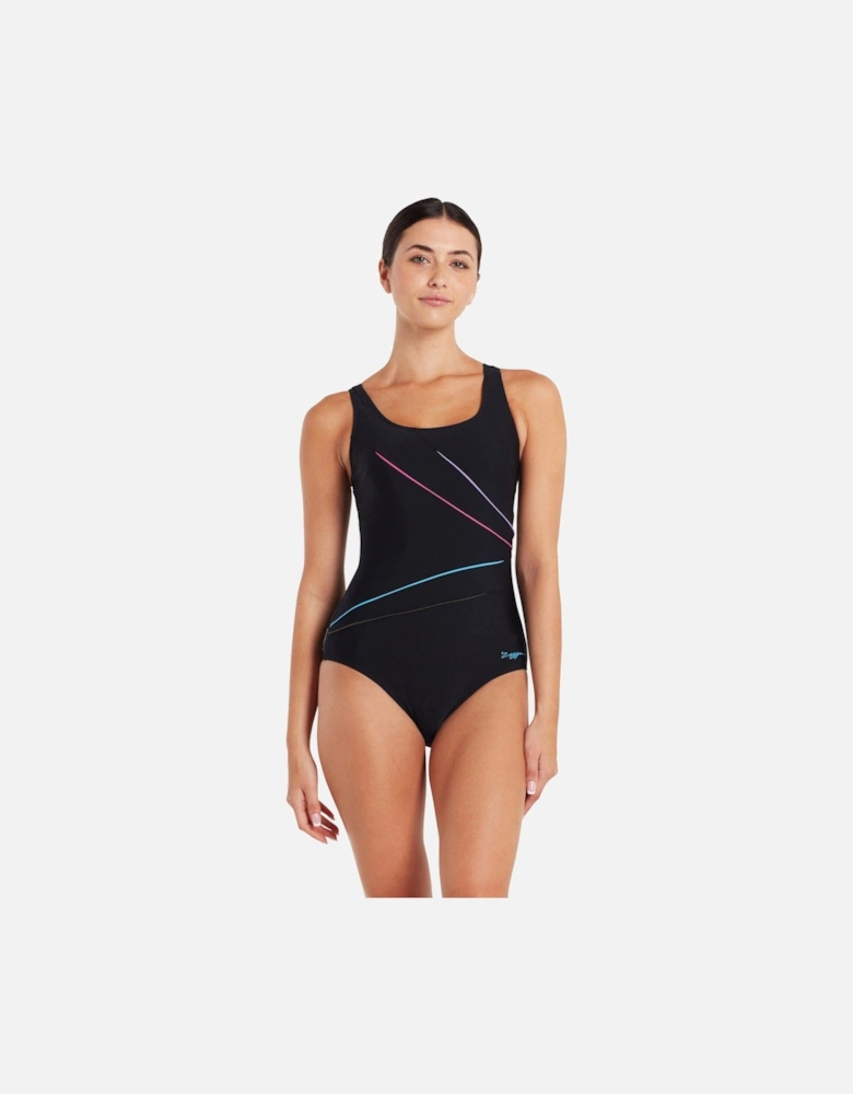 Ecolast+ Macmasters Scoopback Swimsuit - Black/multi