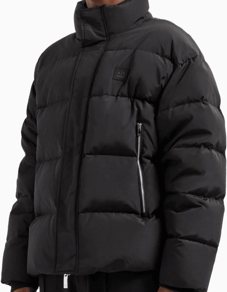 Nylon Black Puffer Jacket