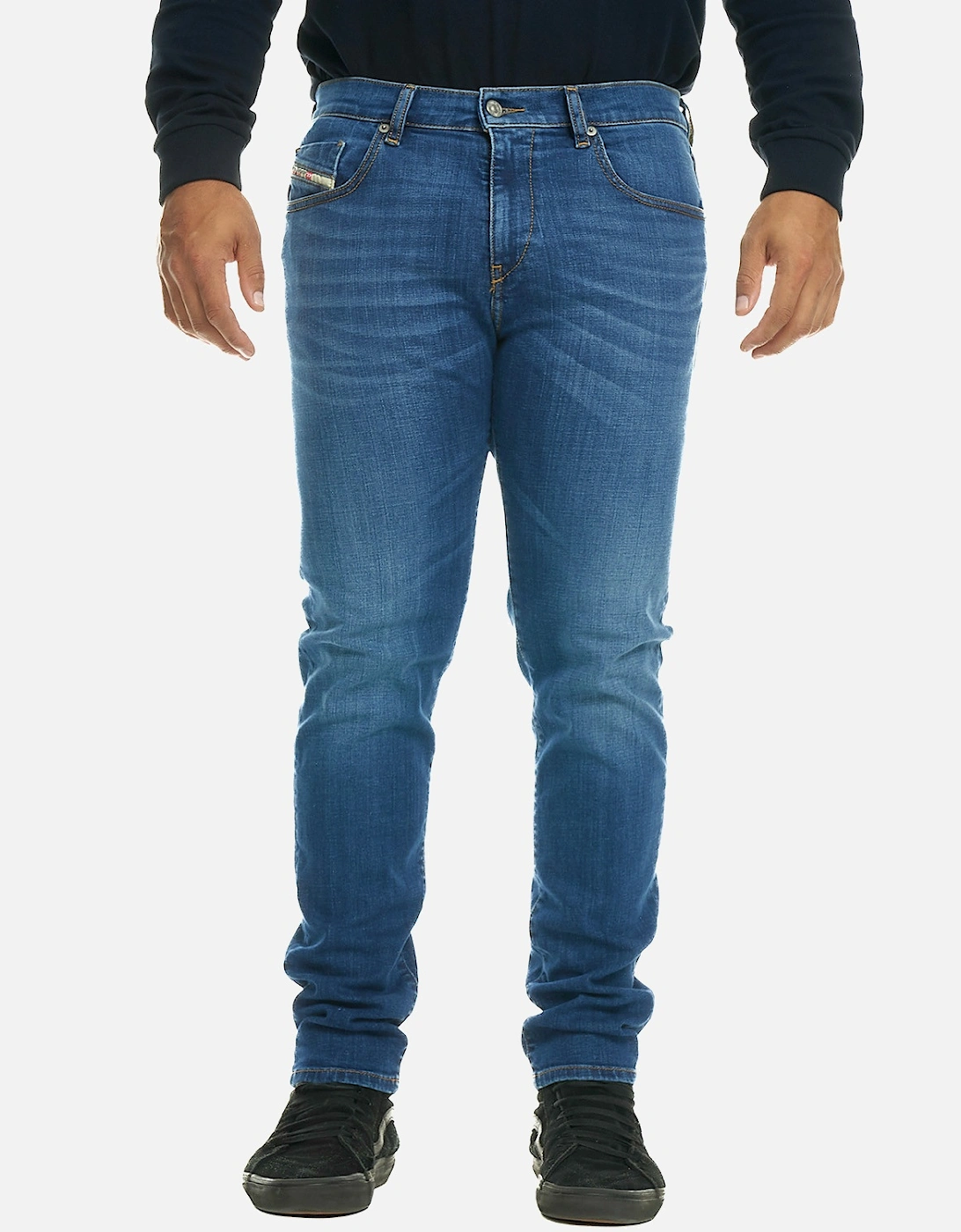 Mens Diesel Mens D-Strukt 09K04 Slim Jeans (Medium Blue) - Size: 32/33