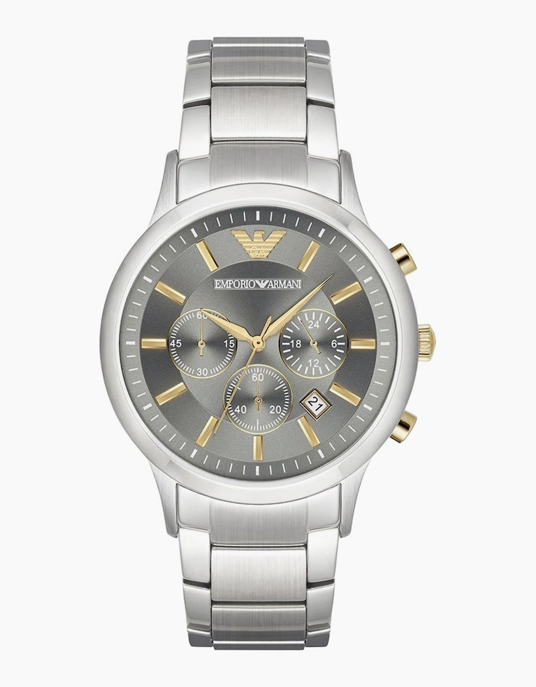 Emporio Armani Men's Silver Ar11047 Chronograph Watch 50M