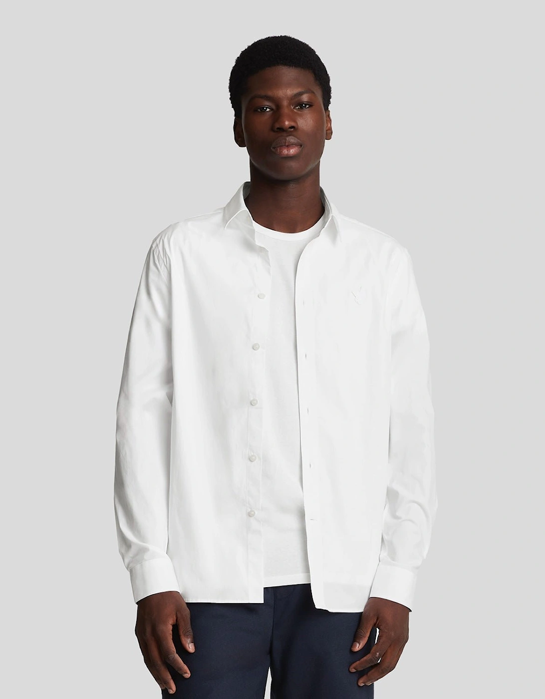 Tonal Eagle Easy Care Poplin Shirt, 6 of 5