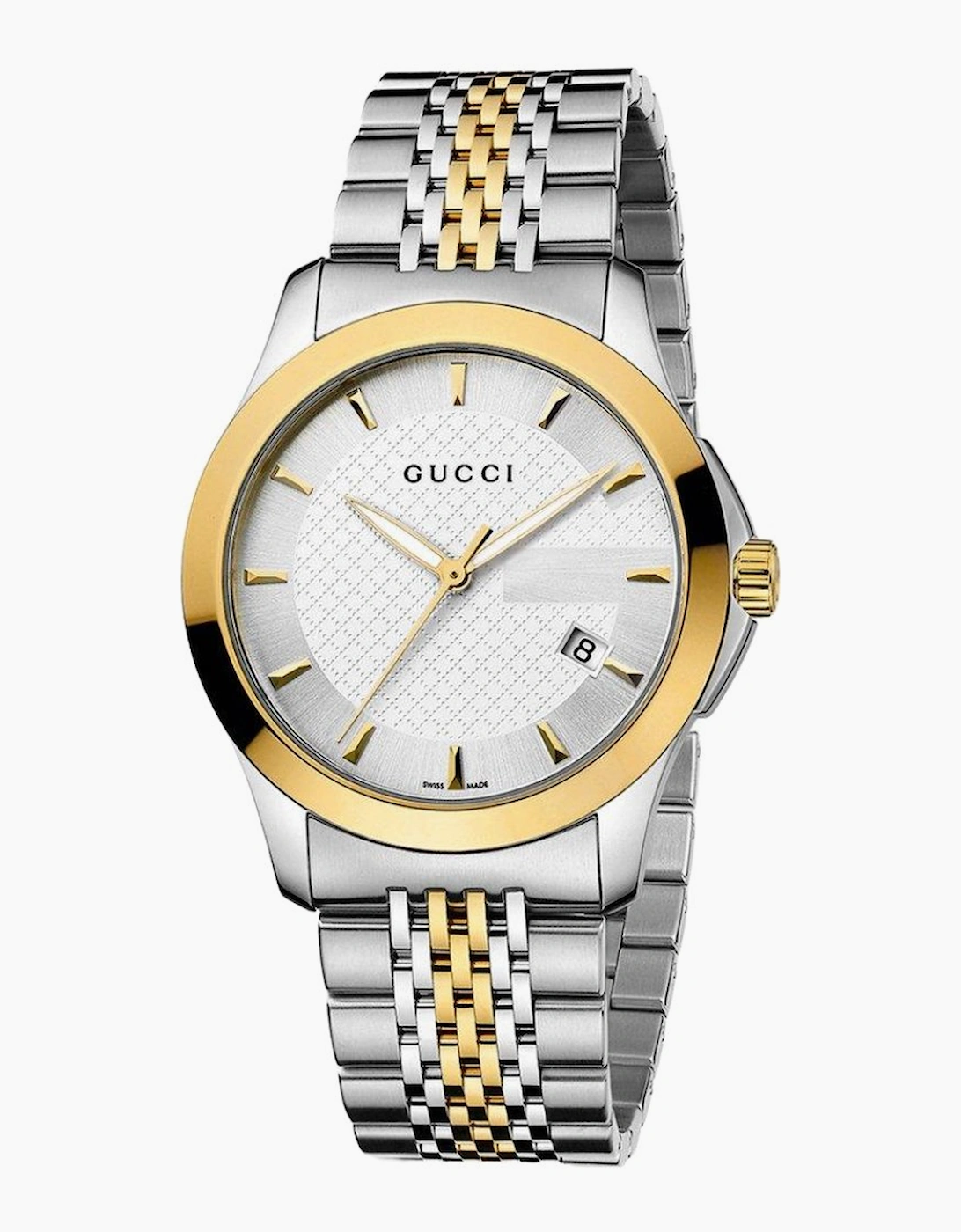 Men's Gucci YA126409 G-Timeless Two-Tone Men's Watch - Silver