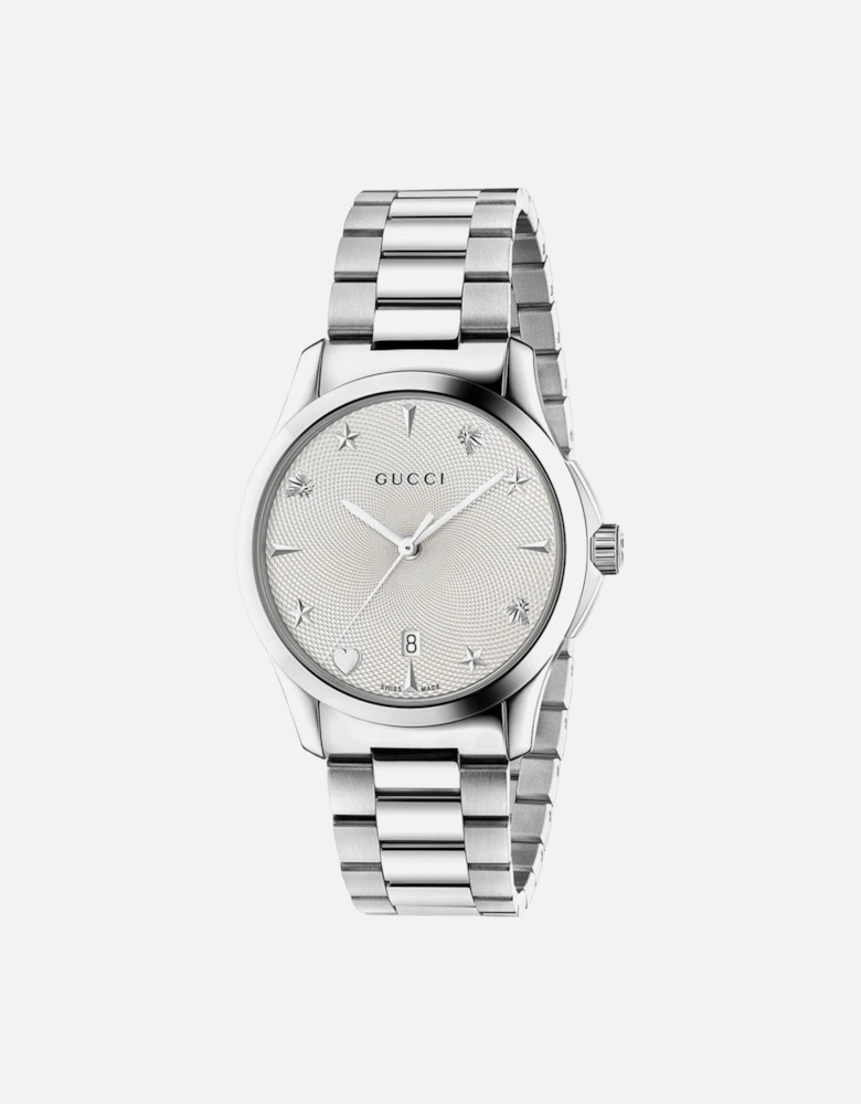 YA1264028A G-Timeless Silver Dial Unisex Watch