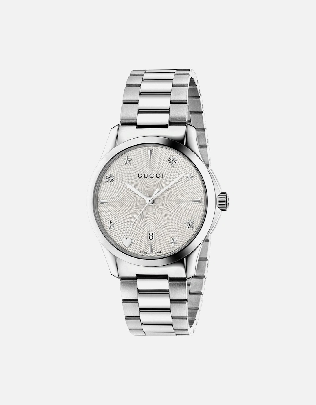 Gucci Unisex Silver Ya1264028a G-Timeless Dial Watch
