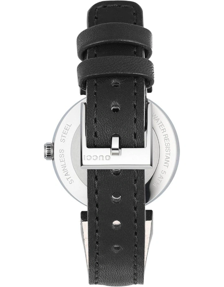 YA133501 Interlocking Black Dial Ladies Watch