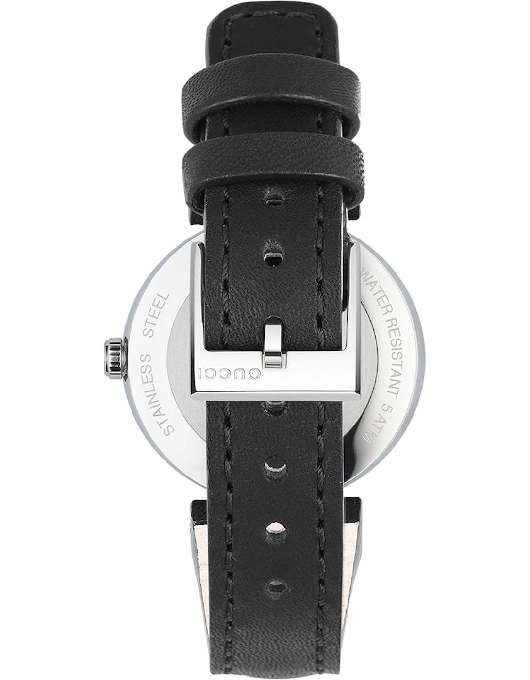 YA133501 Interlocking Black Dial Ladies Watch