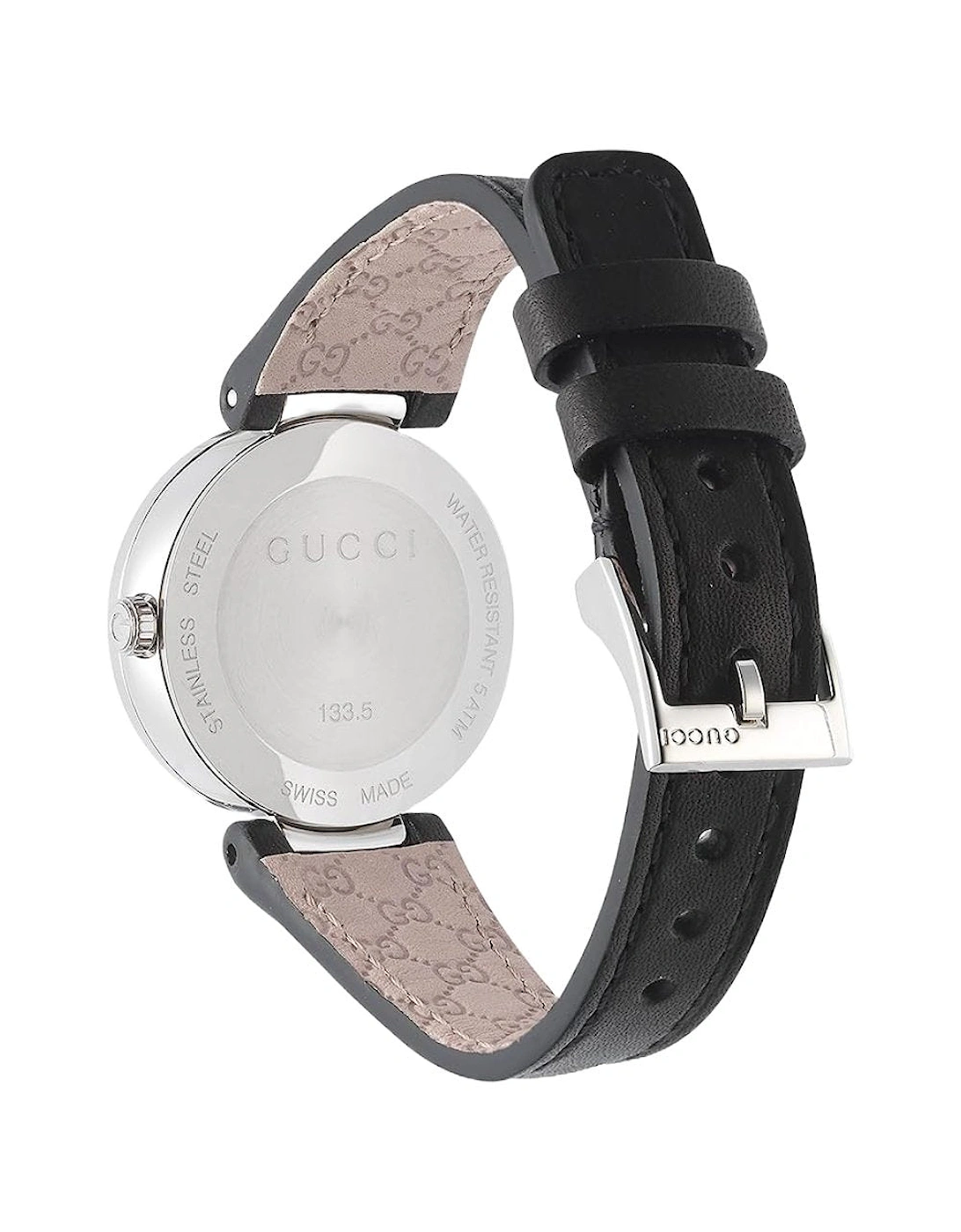 YA133501 Interlocking Black Dial Ladies Watch