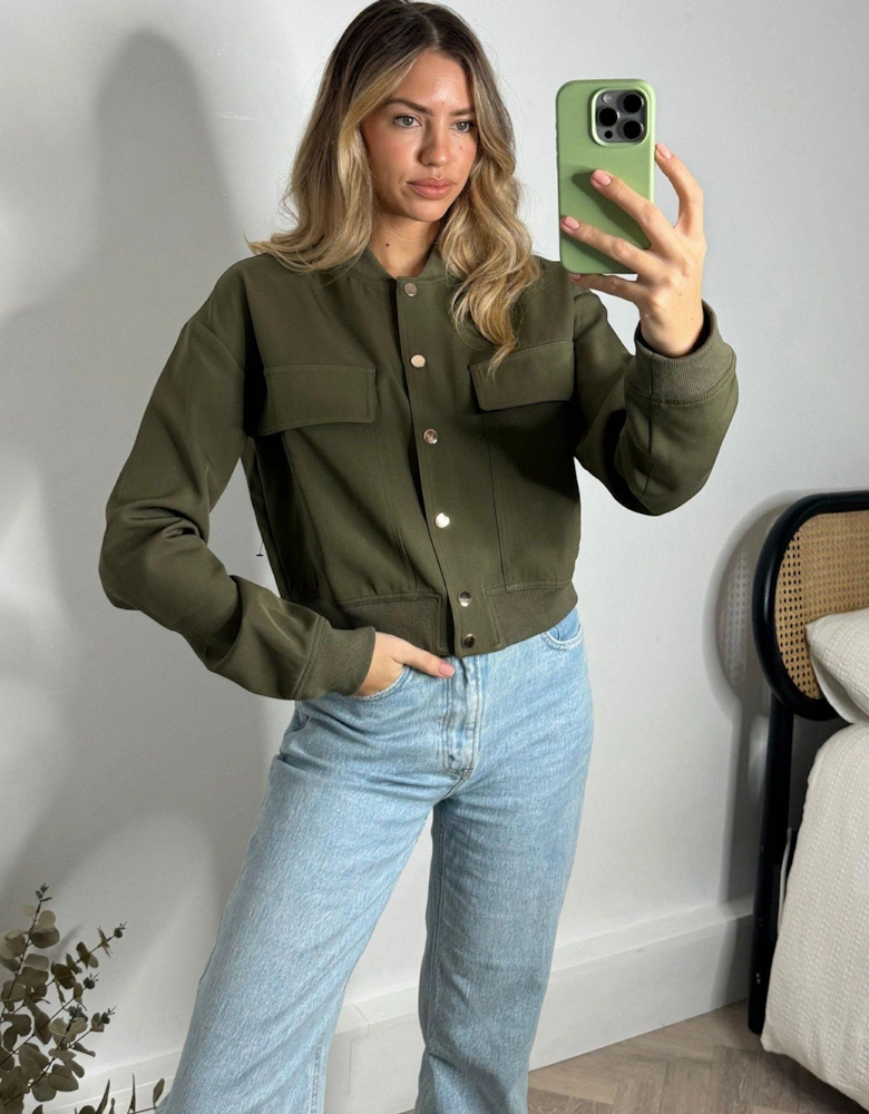 Bomber Jacket - Khaki - Green