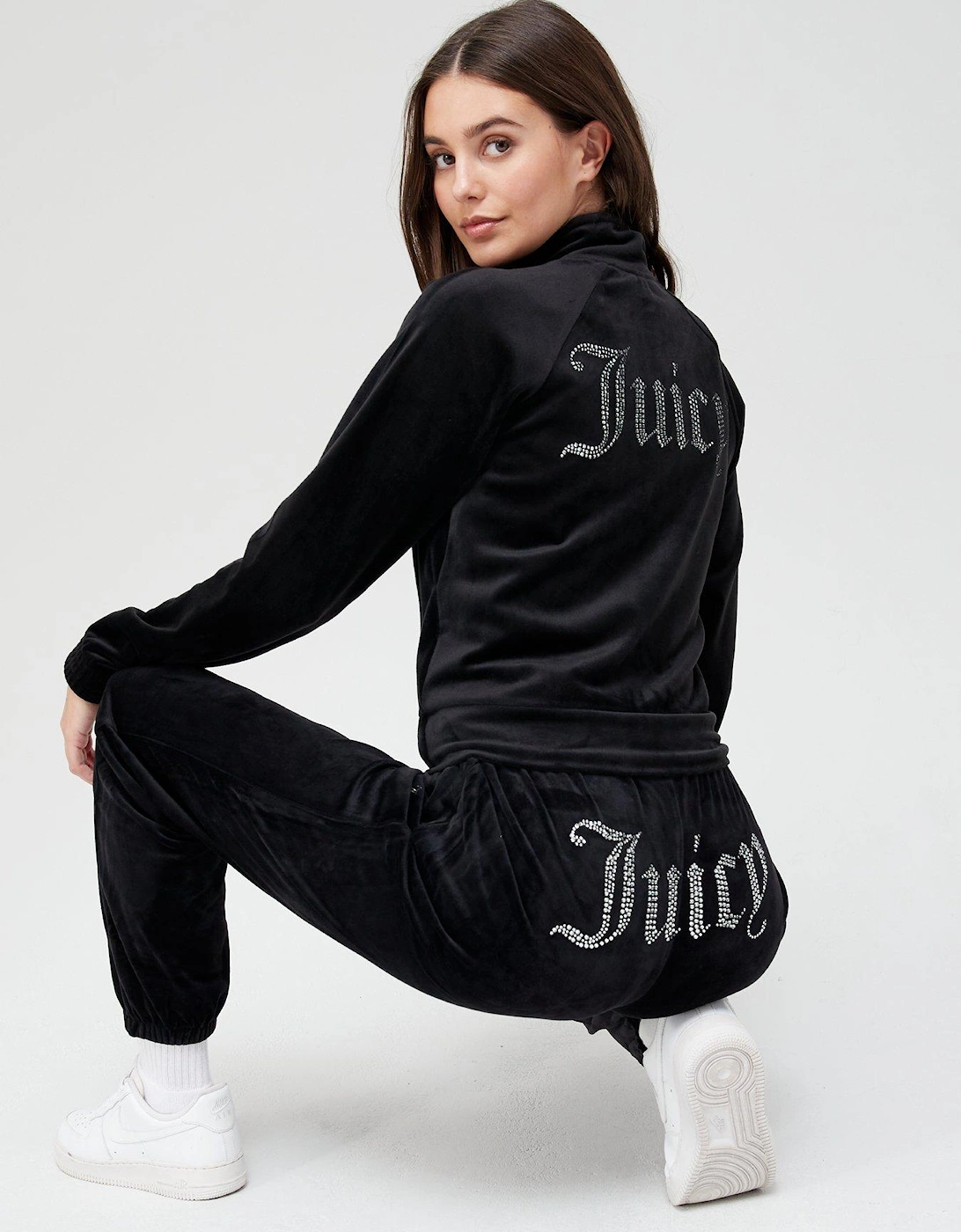 Juicy Diamante Back Velour Track Top - Black, 5 of 4