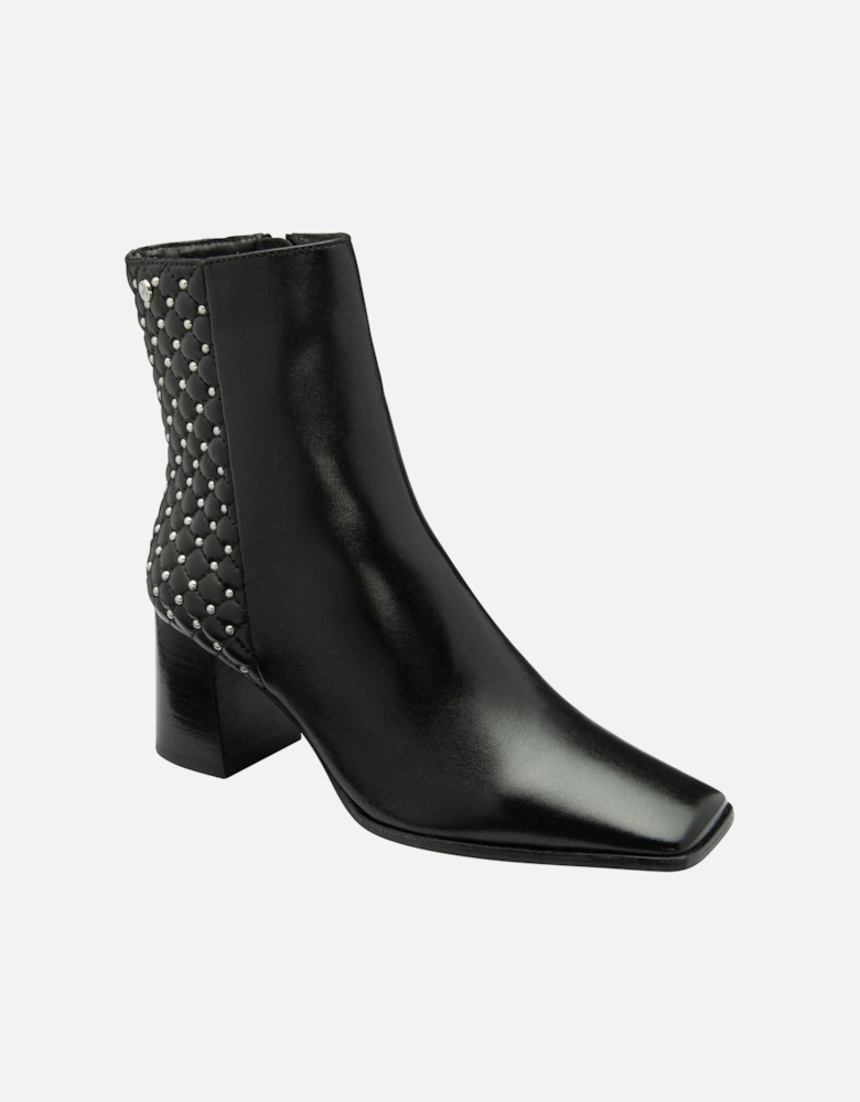 Bann Stud Detail Ankle Boot - Black