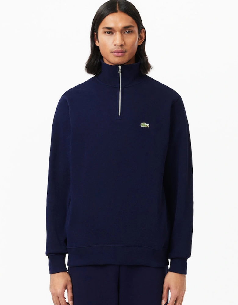 Men's Zip-Up High Neck Interlock Sweatshirt