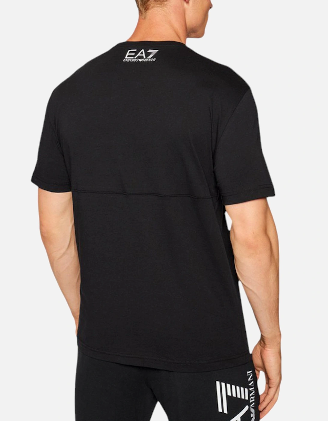 EA7 6KPT23 Mens T Shirt Emporio Summer Casual Cotton Top Black Tee