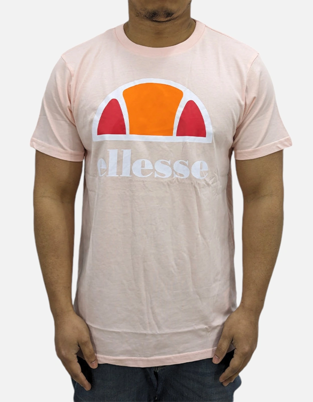 Ellesse Men's Pink Ecrillo T Shirts Crew Neck Short Sleeve Casual Summer Cotton Tee - Size: 38