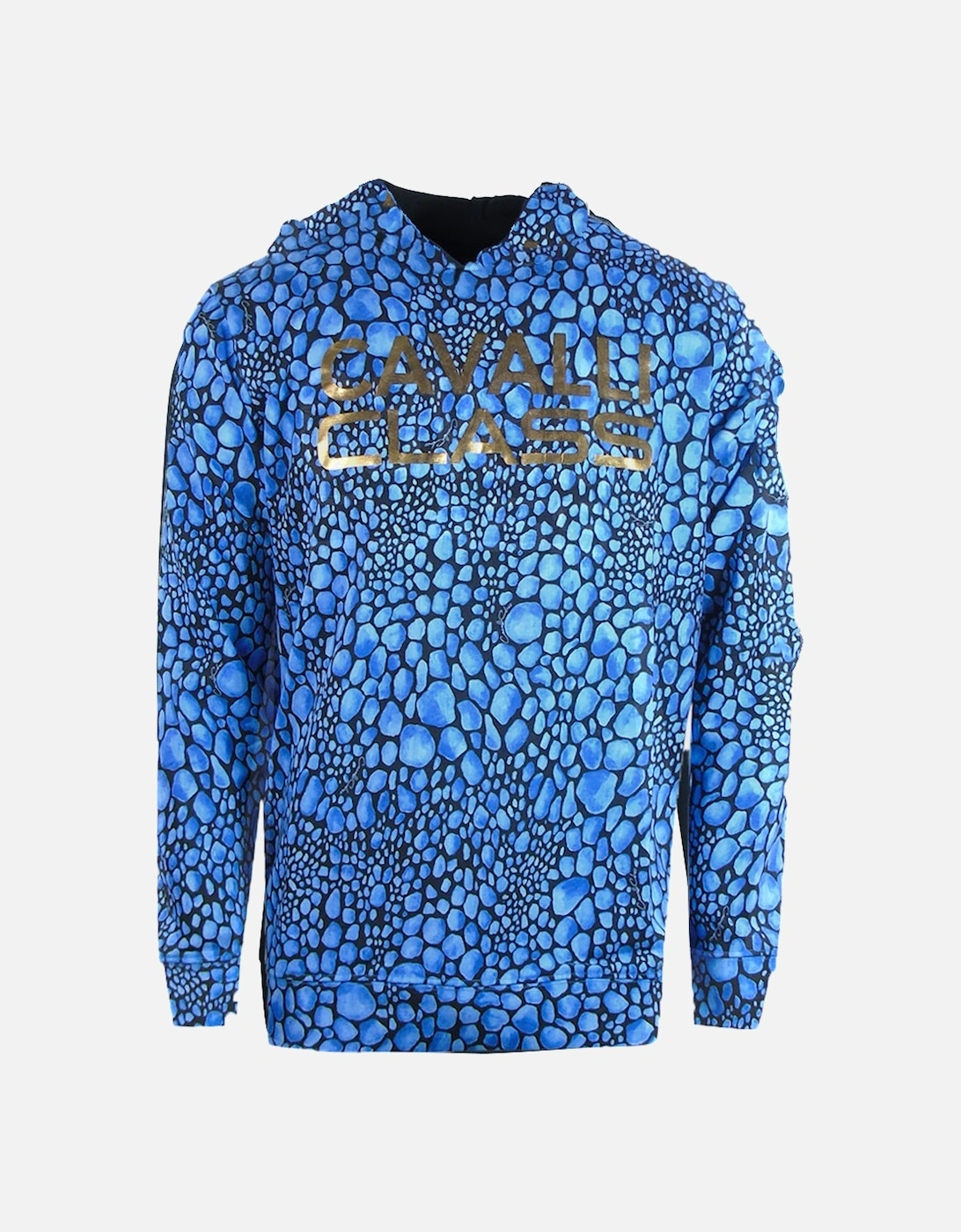 Cavalli Class Leopard Print Blue Hoodie, 2 of 1