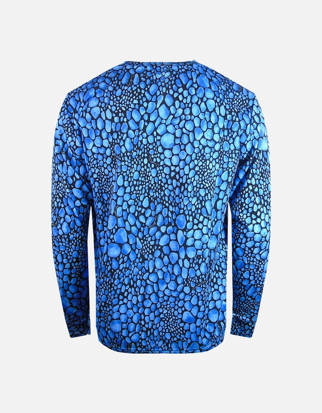 Cavalli Class Leopard Print Blue Sweatshirt