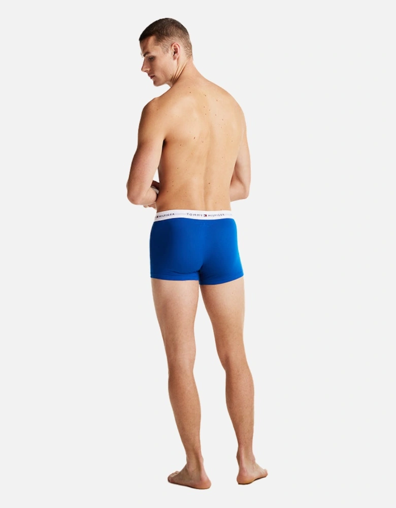 3-Pack Signature Cotton Boxer Trunks, Blue