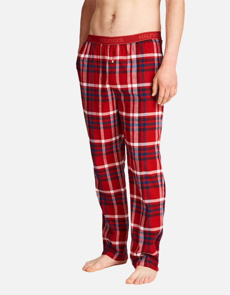 TH Monotype Plaid Pyjama Bottoms, Red