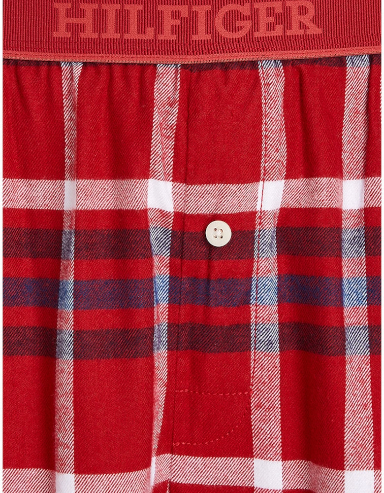 TH Monotype Plaid Pyjama Bottoms, Red