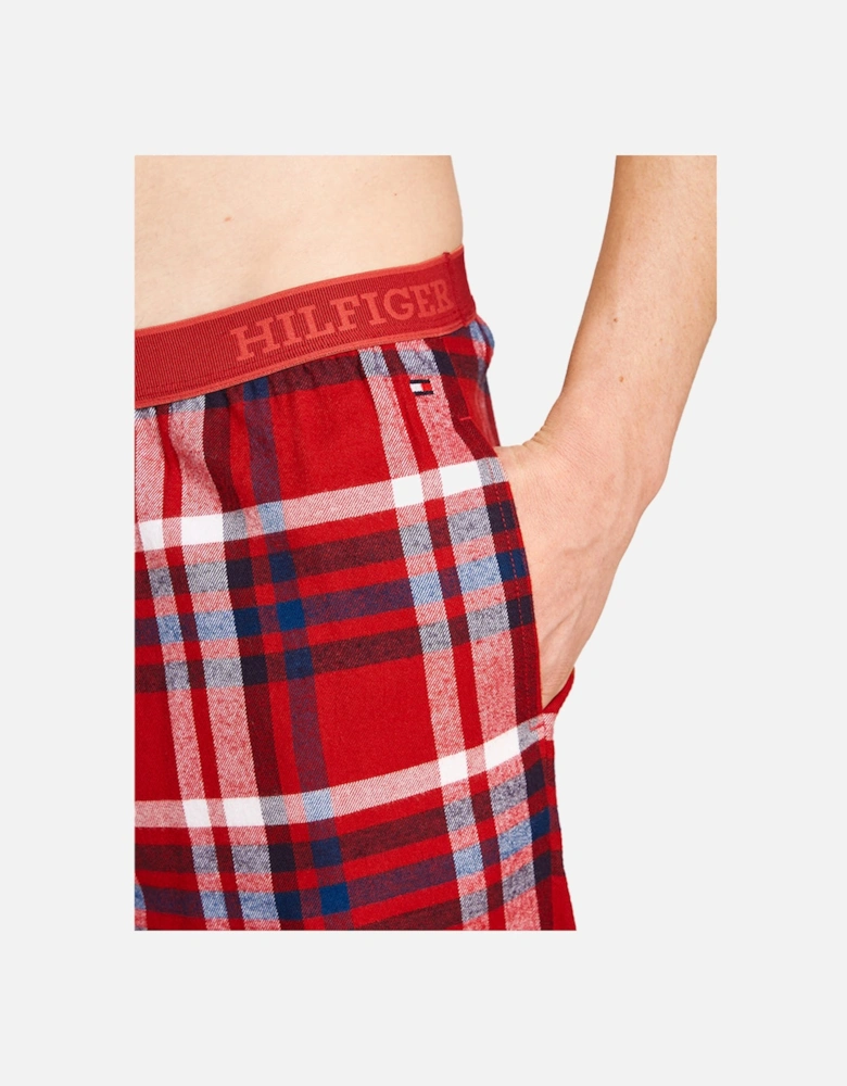 TH Monotype Plaid Pyjama Bottoms, Red