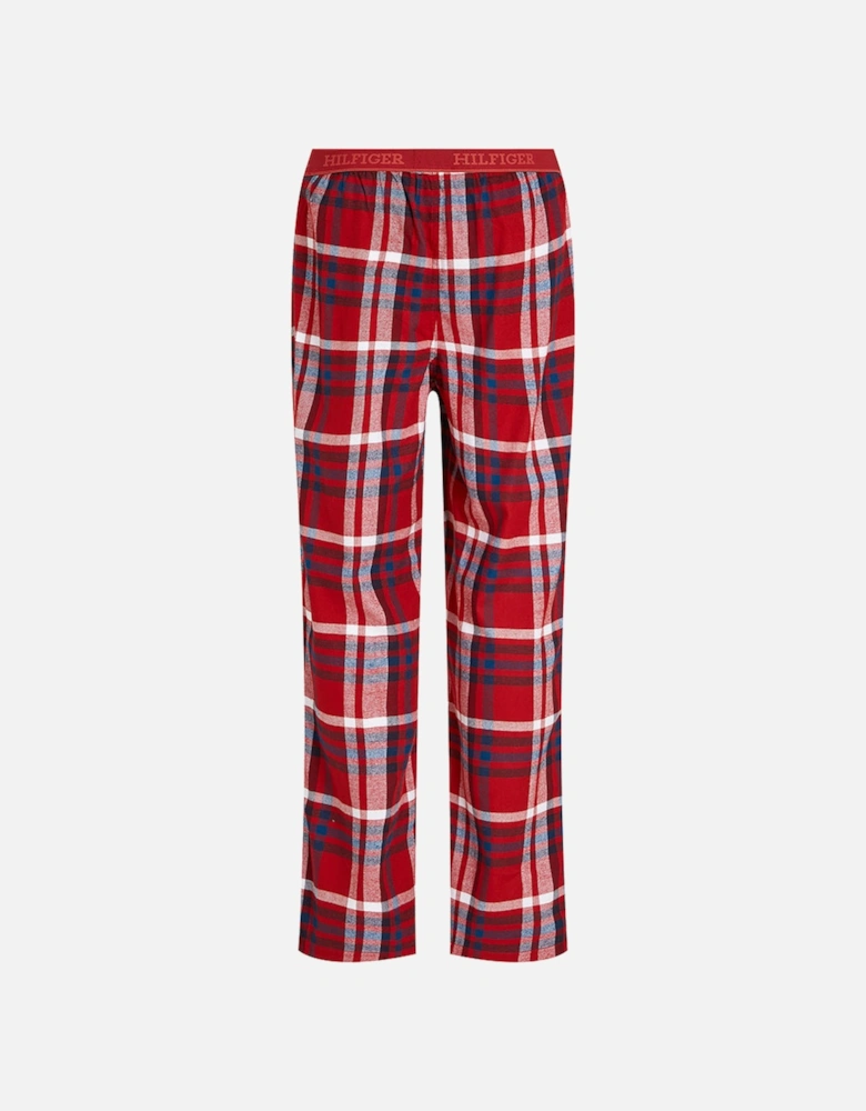 TH Monotype Plaid Pyjama Bottoms, Red