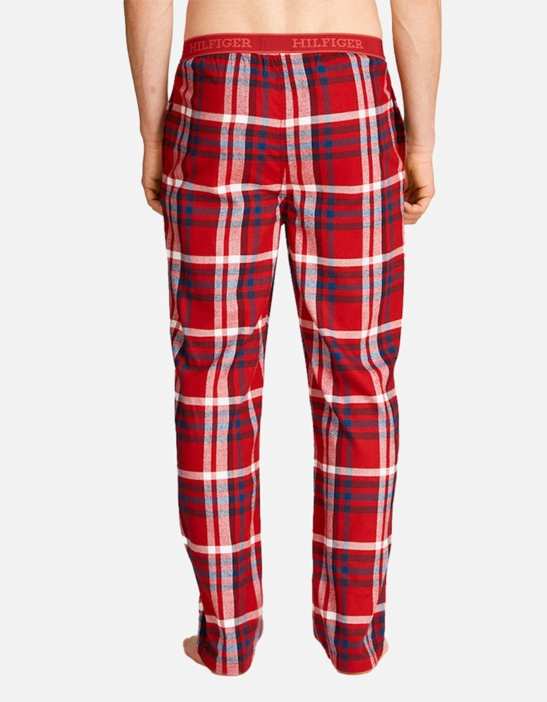 TH Monotype Plaid Pyjama Bottoms, Red