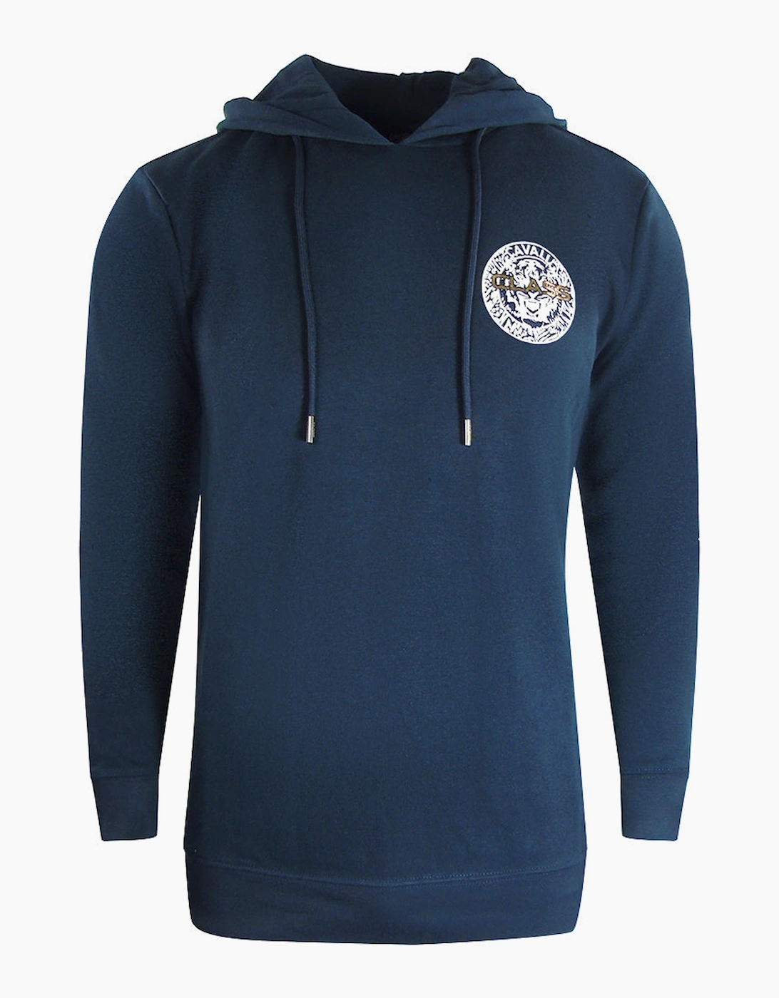 Roberto Cavalli Men's Navy Cavalli Class Circle Design Blue Hoodie - : 42/Regular Xl