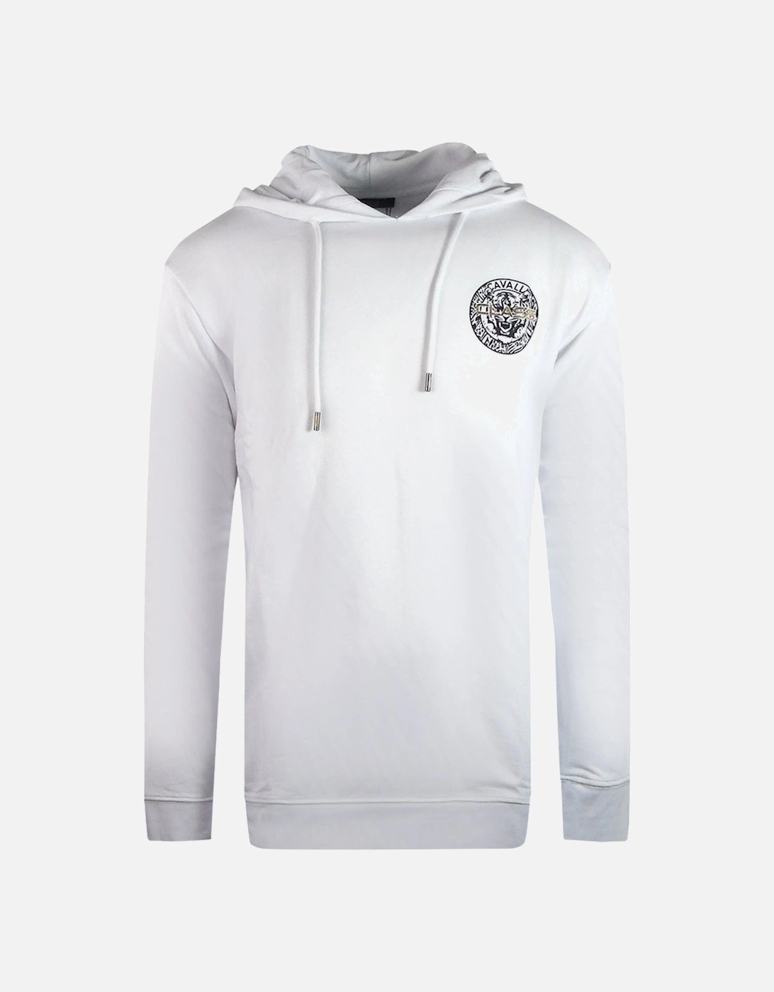 Cavalli Class Large Circle Design White Hoodie, 2 of 1