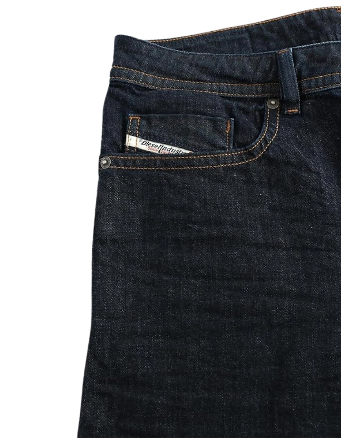 Buster-X Brown Badge Tapered Fit Dark Blue Jeans