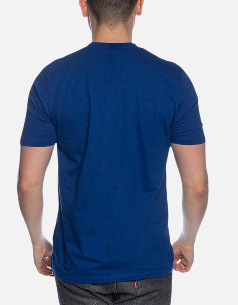 MONALDO Mens T Shirts Crew Neck Short Sleeve Casual Cotton Tee Mid Blue