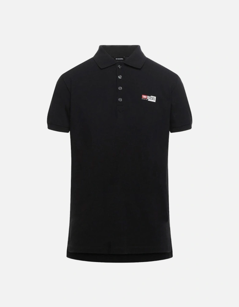 Brand Logo Black Polo Shirt