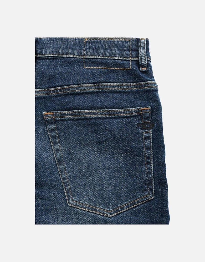 D-Fining Stone Washed Blue Denim Jeans