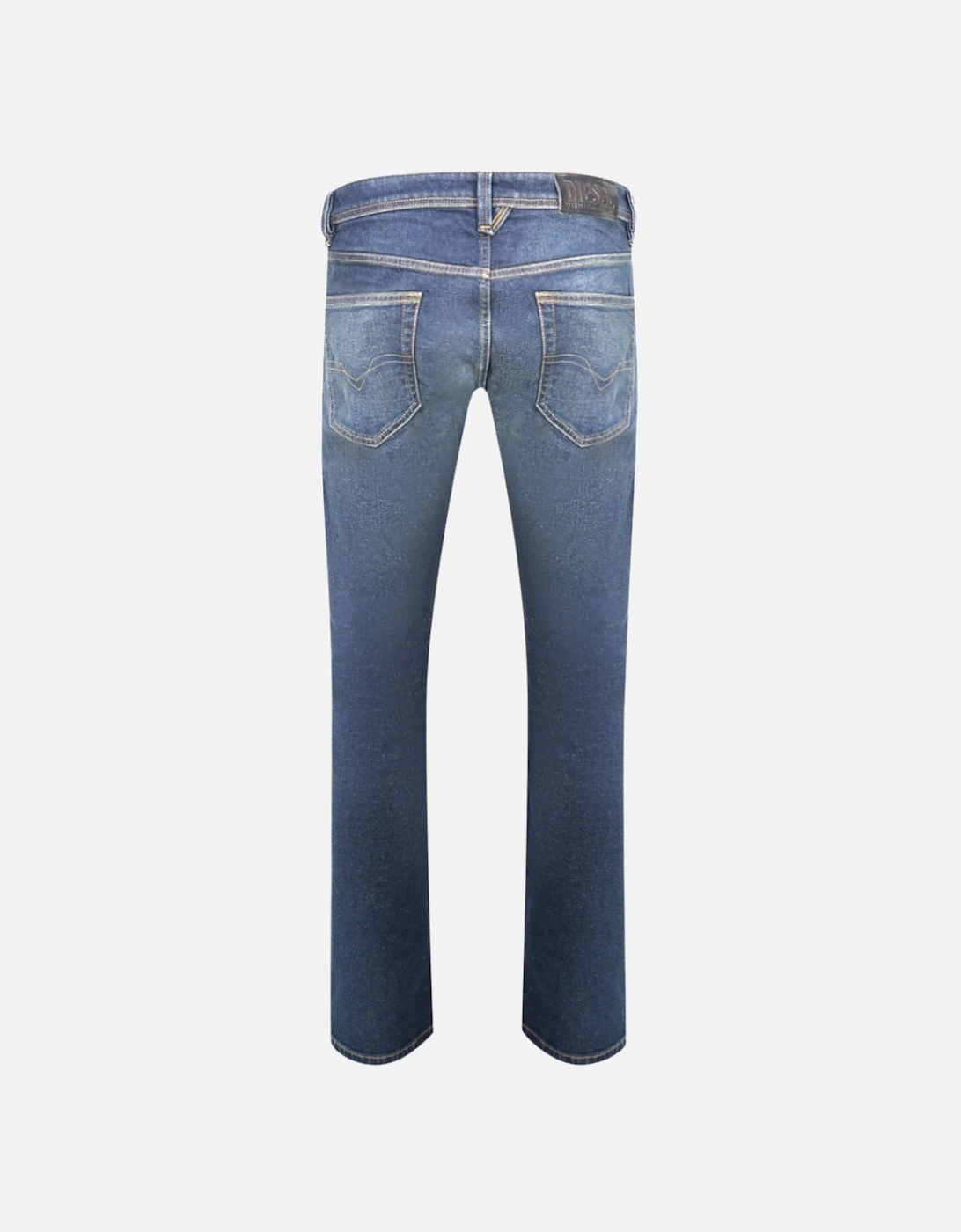 Larkee-X Straight Fit Stone Washed Dark Blue Jeans