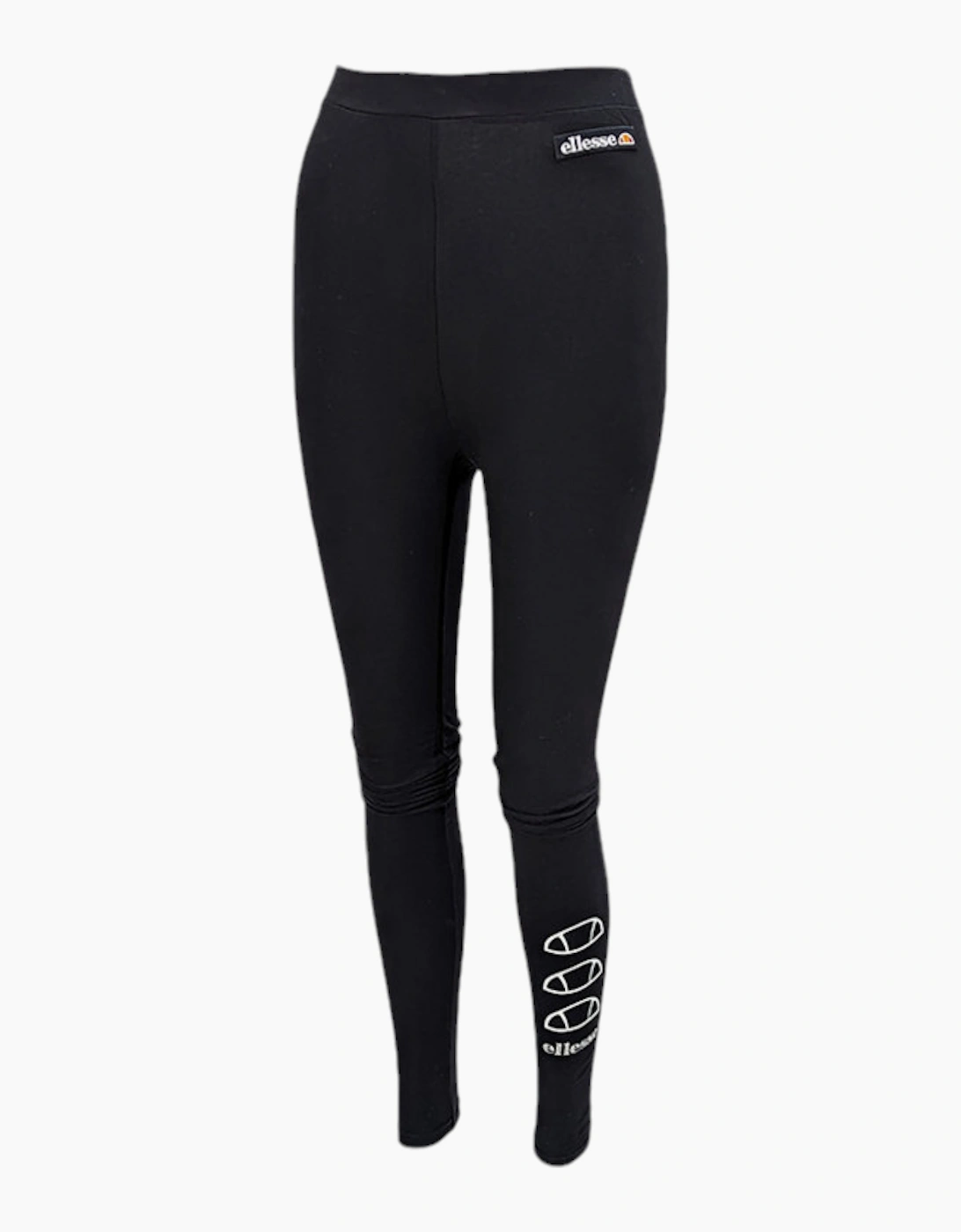 Women's ELLESSE Womens Leggings Ladies Workout Gym Stretch Yoga Tape Panel Sportswear - Black - Size: 8