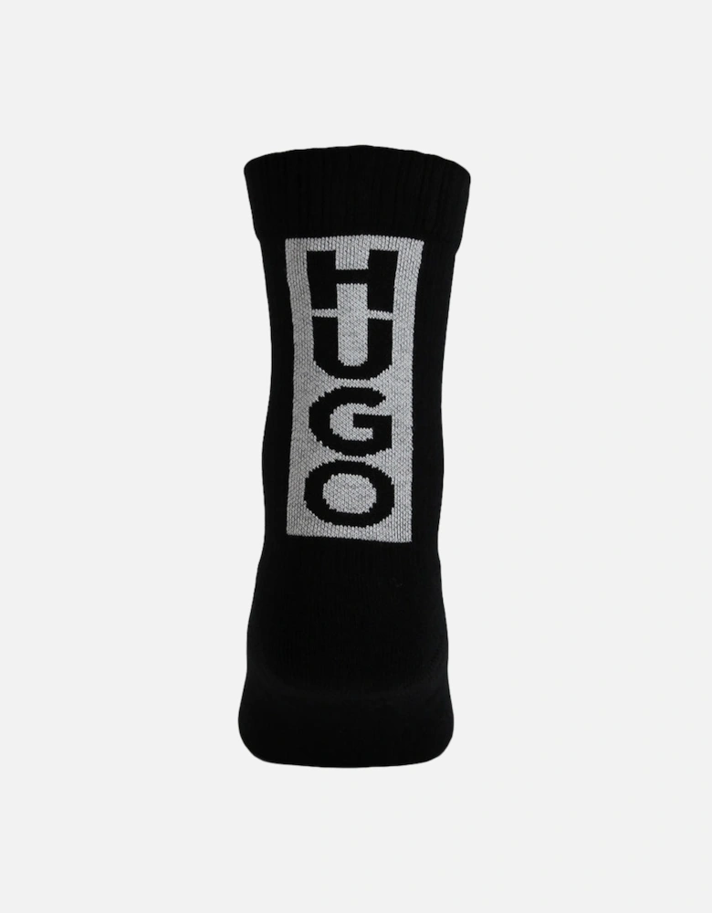 3-Pack Back Logo Socks, Black/Khaki/White