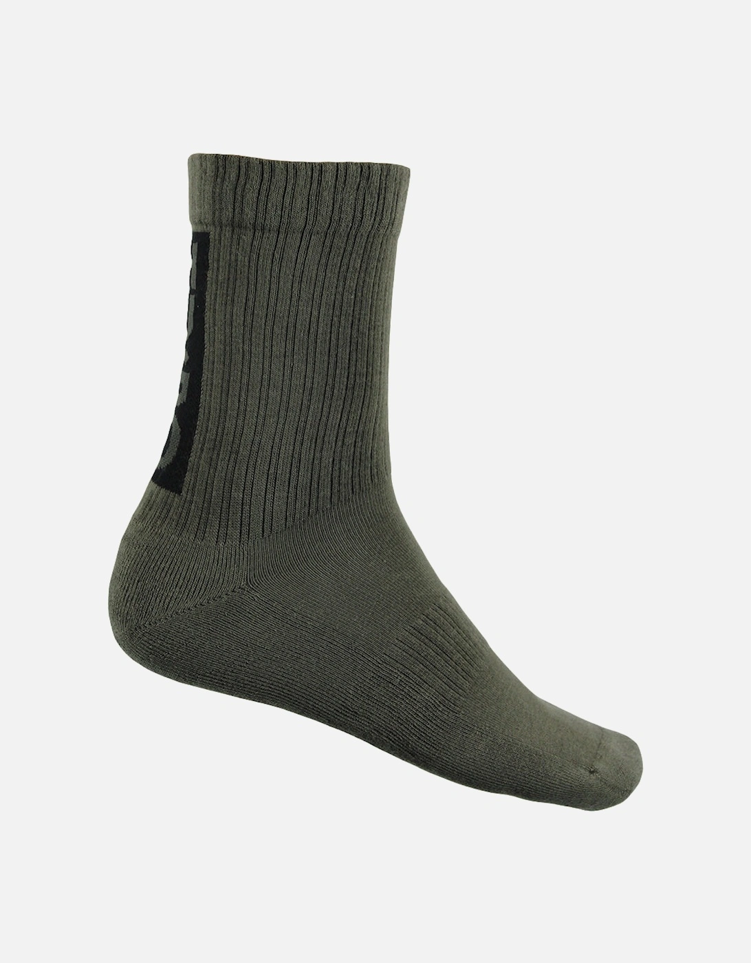 3-Pack Back Logo Socks, Black/Khaki/White