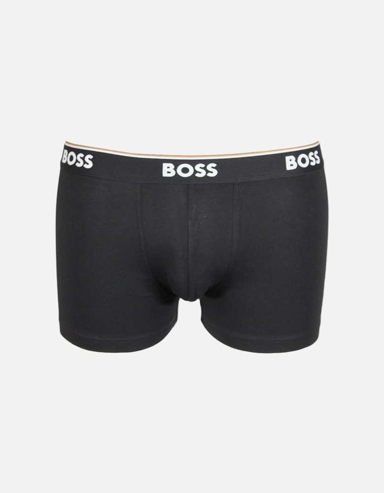 3-Pack Power Boxer Trunks, Black/Beige
