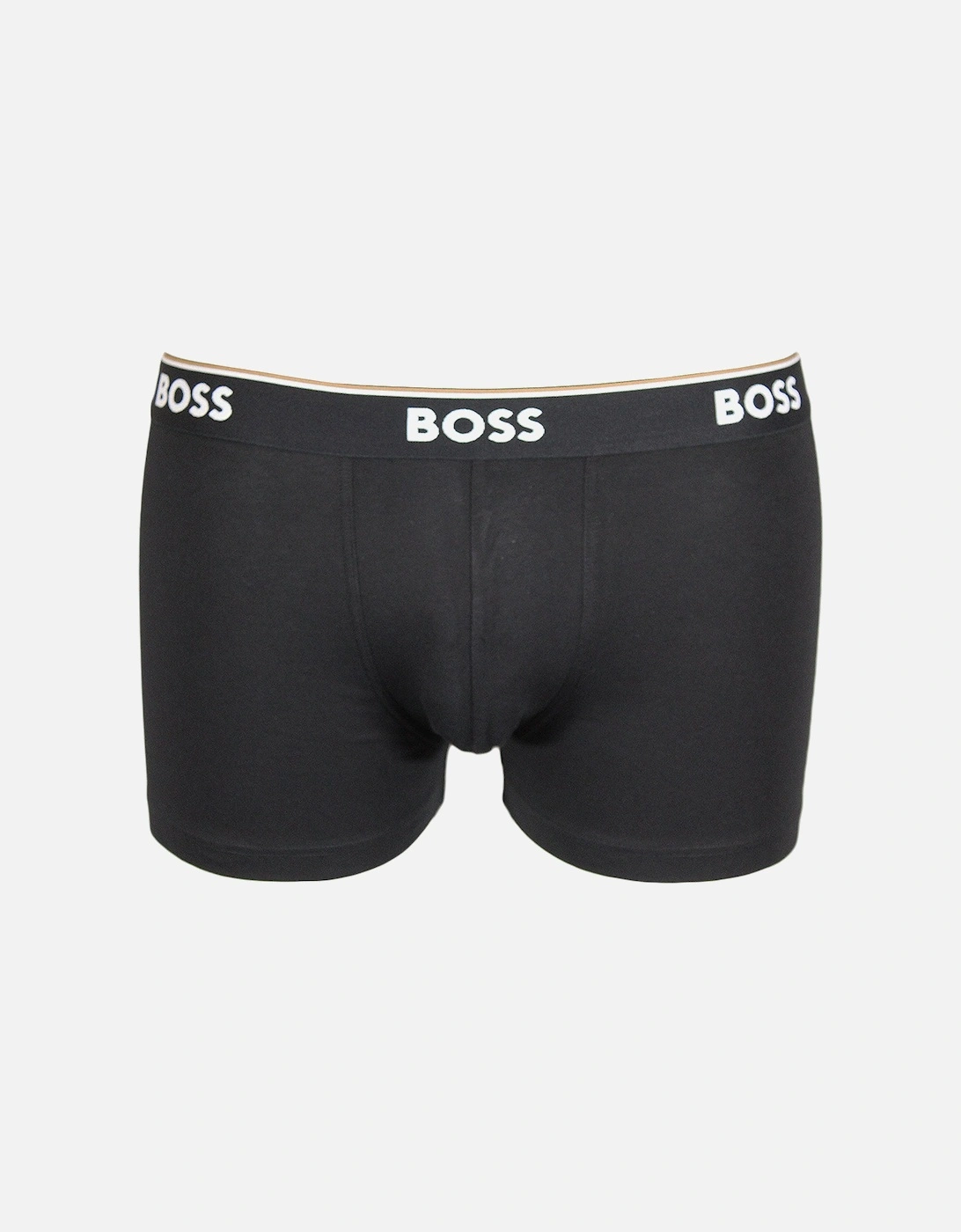 3-Pack Power Boxer Trunks, Black/Beige