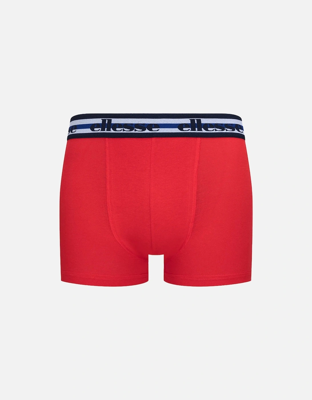 Ellesse Mens Boxers Cotton 3 Pack Red Blue Grey Boxers Briefs Trunks Underwear