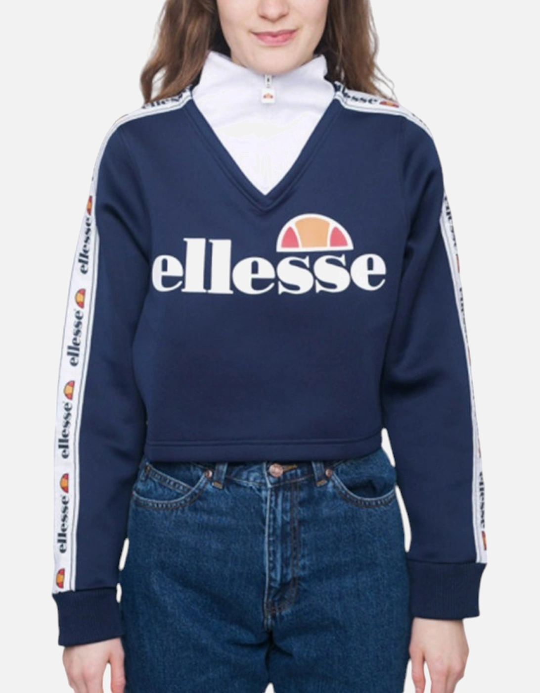 Ellesse Women's Navy Salatico Oh Sweatshirt Half Zip Pullover Sports Dress Track Top  Uk8/Us4/Eu36