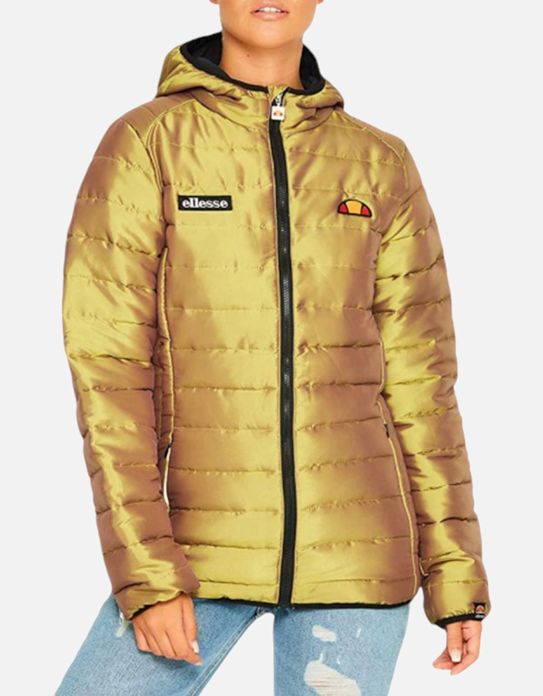 ELLESSE LEXUS SGY05671 Womens Puffer Jacket Quilted Hooded Padded Coat Gold, 5 of 4