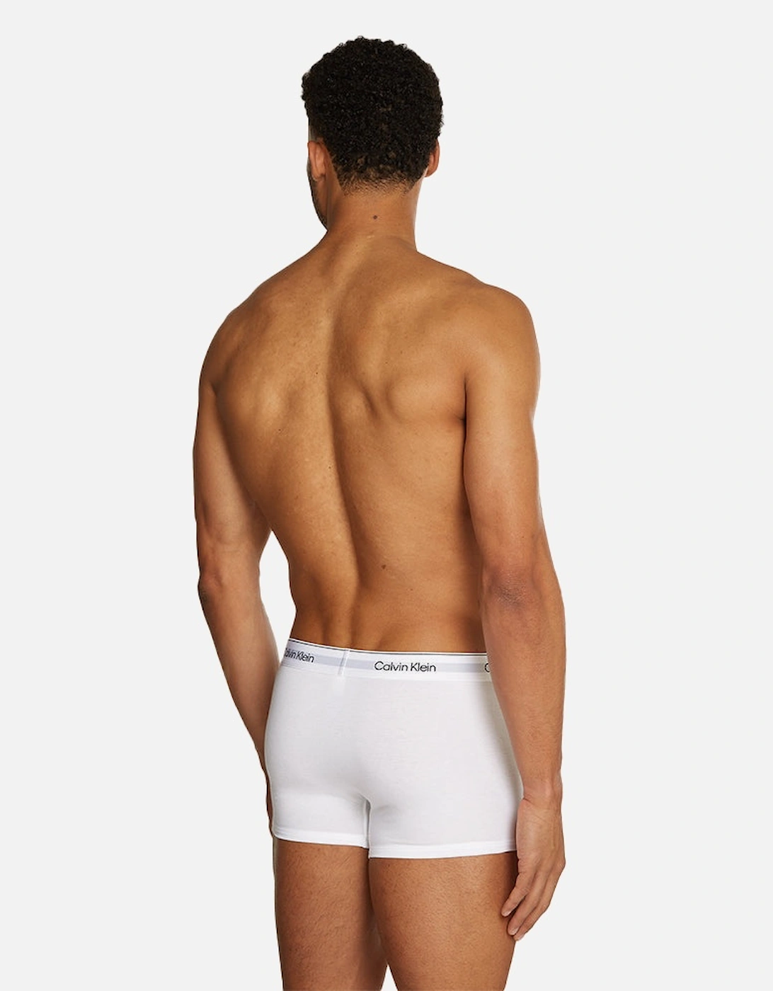 3-Pack Modern Cotton Boxer Trunks, White