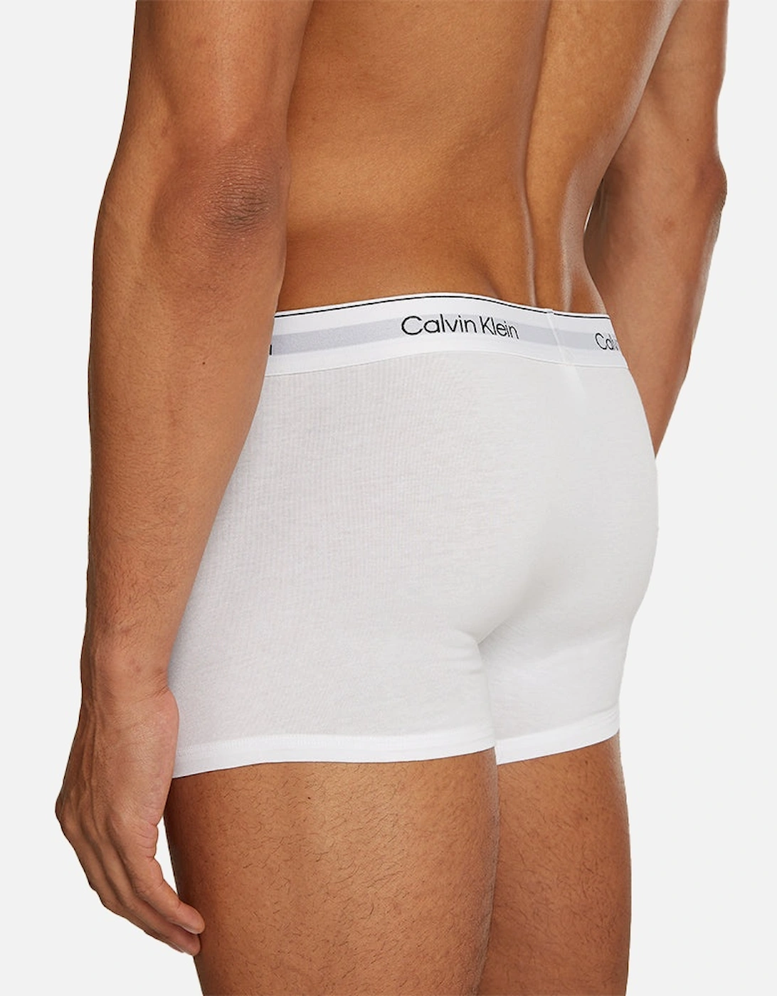 3-Pack Modern Cotton Boxer Trunks, White