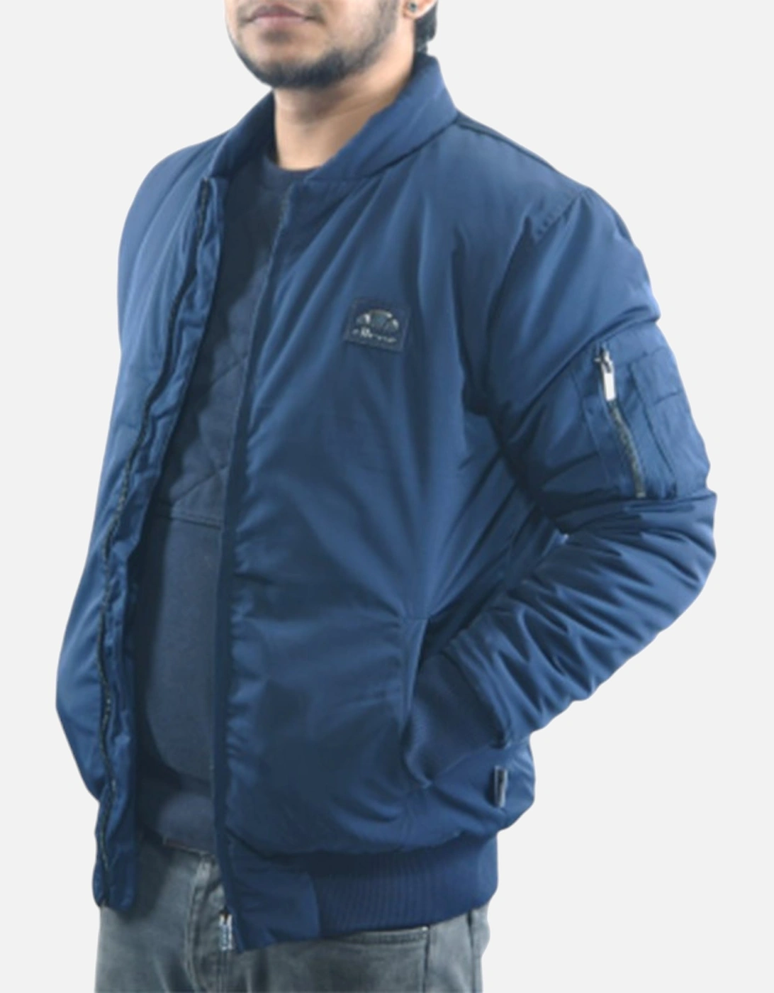 ELLESSE DUIL SQZ06793 Mens Bomber Jacket Puffer Winter Outwear Navy Casual Coat