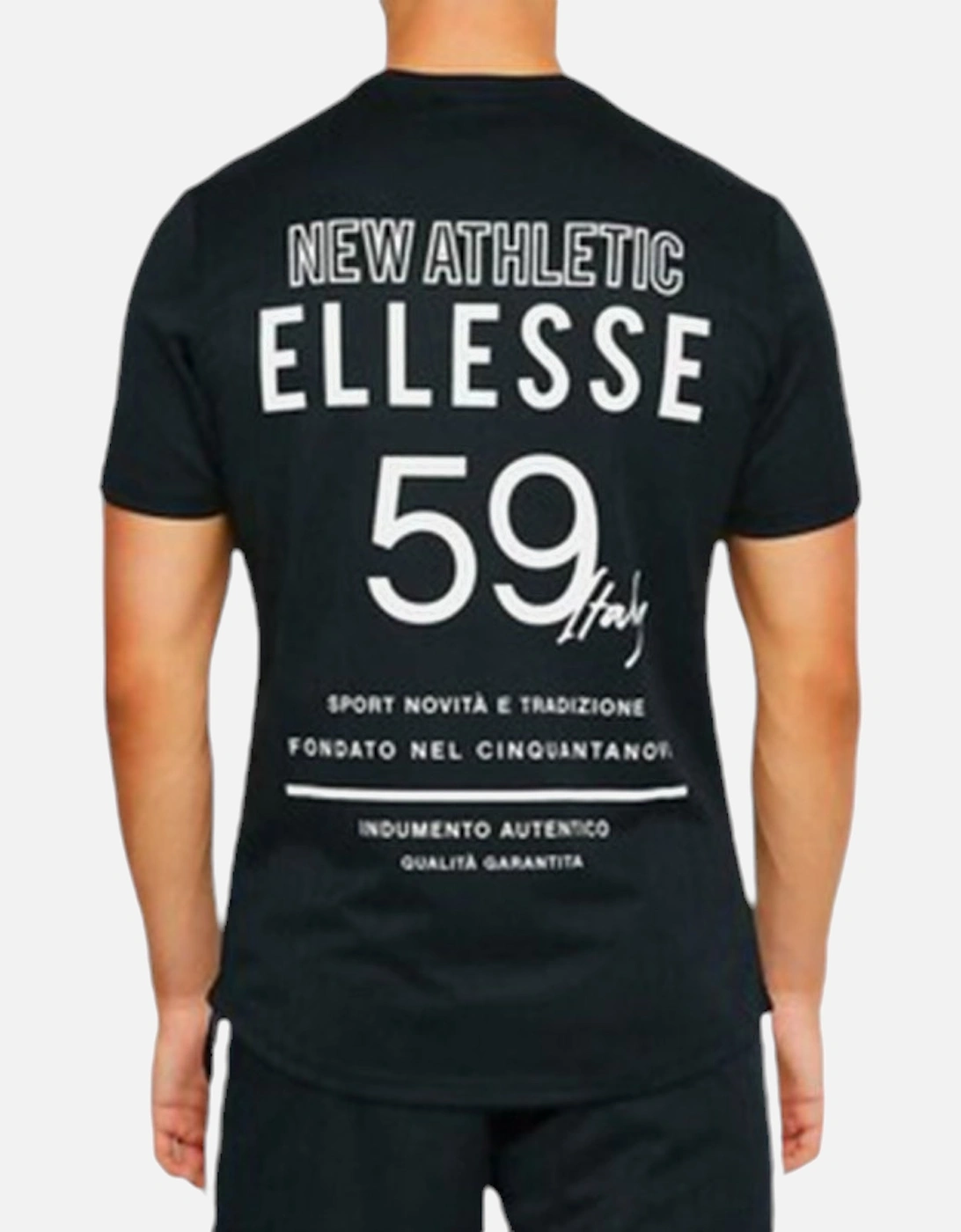 ELLESSE CABRIES SHA06362 Mens T-shirt Crew Neck Short Sleeve Black Casual Tee