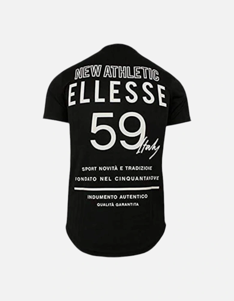 ELLESSE CABRIES SHA06362 Mens T-shirt Crew Neck Short Sleeve Black Casual Tee