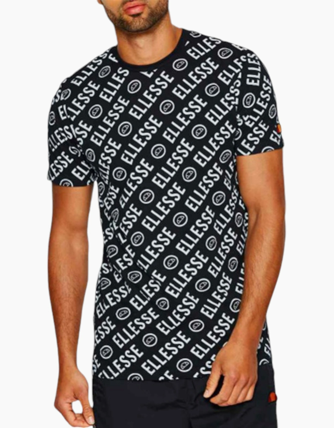 Ellesse Men's Black Rodi T-Shirt Sha06435 T-Shirt Crew Neck Short Sleeve Casual Tee - Size: 38