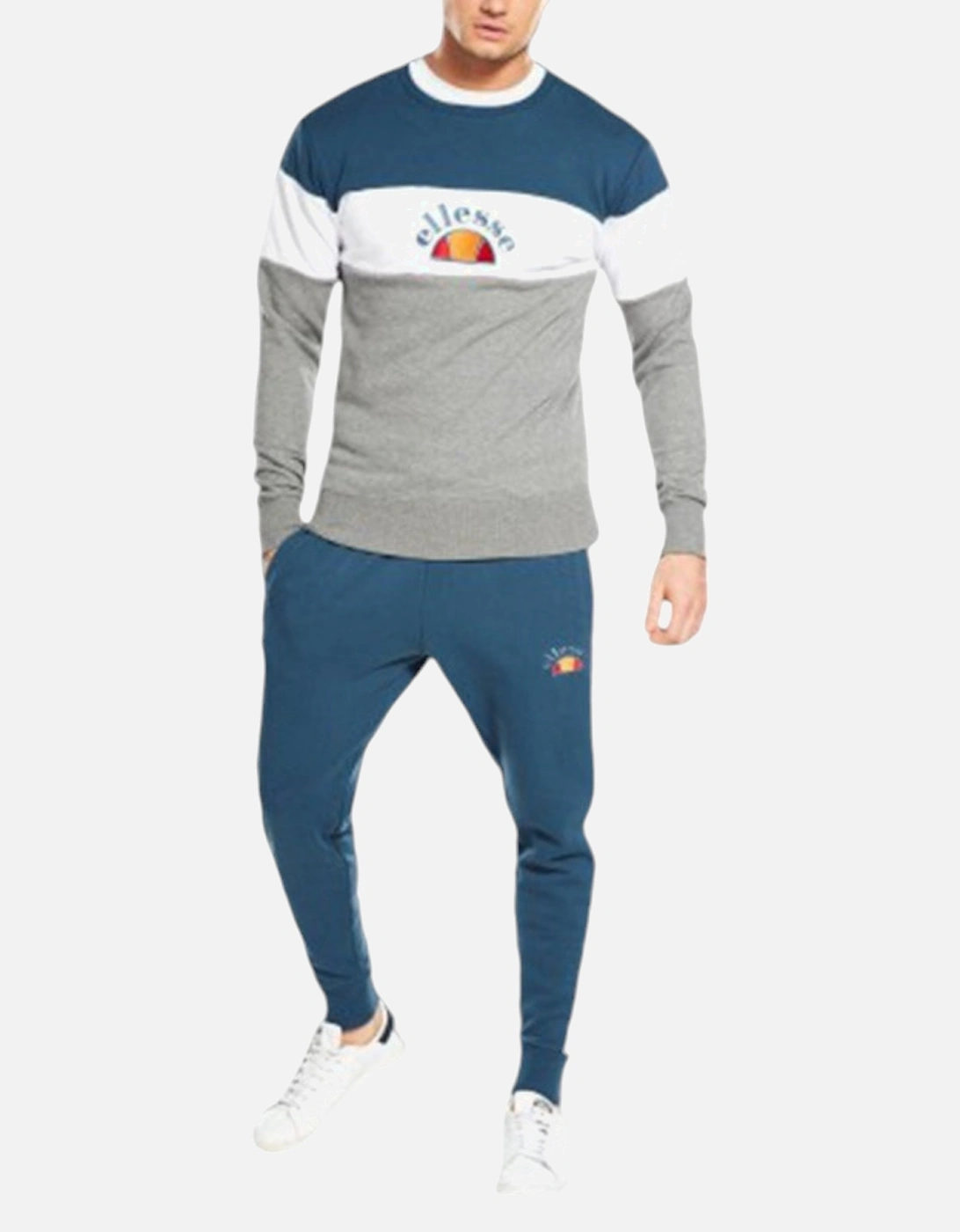 ELLESSE ORVIETO DRB SHW04390 Mens Sweatshirt Pullover Crew Neck Long Sleeve Tee