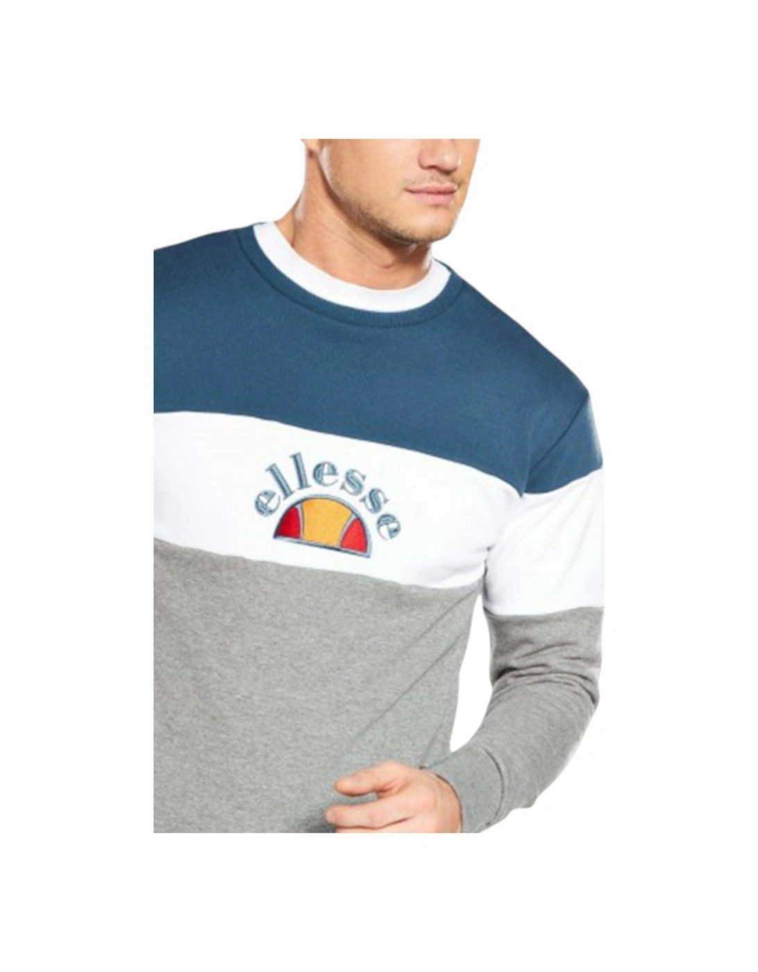 ELLESSE ORVIETO DRB SHW04390 Mens Sweatshirt Pullover Crew Neck Long Sleeve Tee